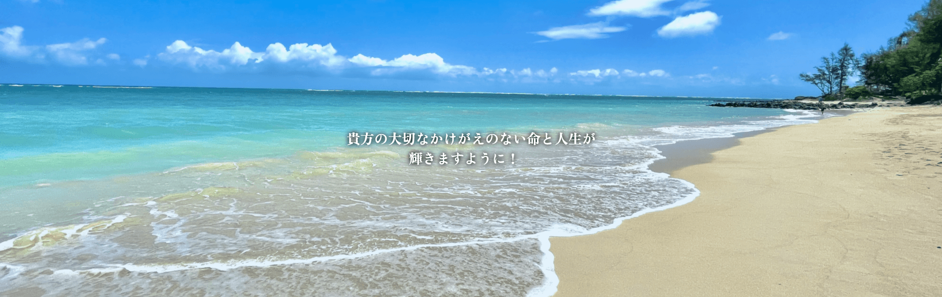 貴方の大切なかけがえのない命と人生が輝きますように!